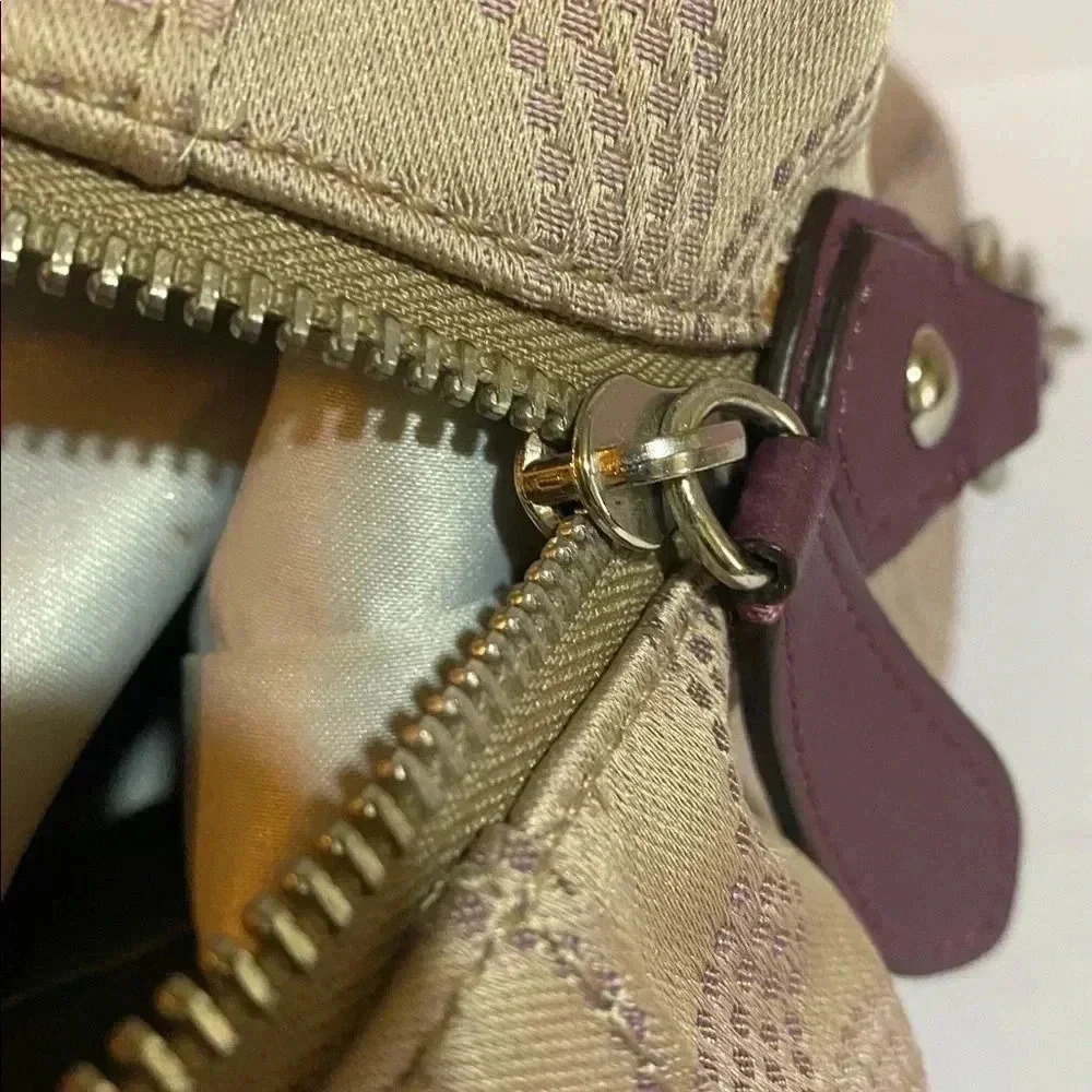 Coach CC signature print nylon leather satchel handbag - Picture 11 of 11